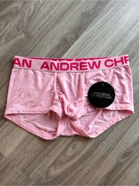 Andrew Christian | Trophy Boy Bamboo Boxer Trunk in Pink (Small)